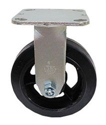 Medium Duty 6"x 2"" Rigid Caster Mold on Rubber Wheel