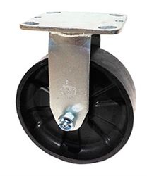 Medium Duty 8"x 2" Rigid Caster Glass Filled Nylon Wheel