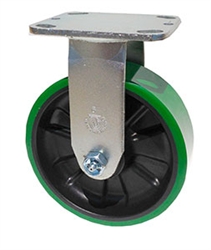 Medium Duty 8"x 2" Rigid Caster Polyurethane on Nylon Wheel