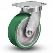 Kingpinless Medium Duty 8"x 2" Swivel Caster Polyurethane on Aluminum Wheel