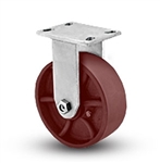 Heavy Duty Rigid Caster with a 8 x 3" Ductile Steel wheel