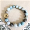 Miraculous Medal Amazonite Bracelet