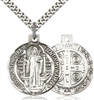 St. Benedict Sterling Silver on 24" Chain