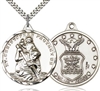 St Christopher Air Force Sterling Silver 24"