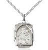 St. Joseph Sterling Silver on 24" Chain