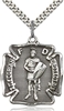 St Florian Sterling Silver Medal on 24" Chain