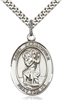 St Christopher Sterling Silver on 24" Chain