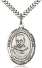 St Maximilian Kolbe Sterling Silver on 24" Chain