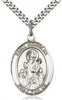 St Nicholas Sterling Silver on 24" Chain