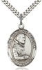 St Padre Pio Sterling Silver on 24" Chain