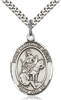 St Martin of Tours Sterling Silver on 24" Chain