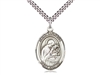 St Aloysius Gonzaga Sterling Silver Large Oval 24" Chain