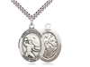 Football St. Sebastian Sterling Silver Medal