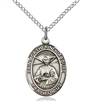 St. Catherine Laboure Sterling Silver on 18" Chain