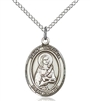 St Valentine Sterling Silver on 18" Chain