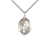 St Amelia Sterling Silver Oval Medal 18"