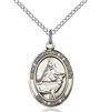 St. Catherine of Sweden Sterling Silver on 18" Chain