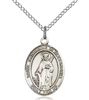 St. Catherine of Alexandria Sterling Silver on 18" Chain