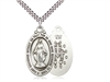 Sterling Silver Miraculous Medal -1 1/8 X 5/8"