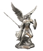 St. Raphael the Archangel With Shield - 9" Pewter
