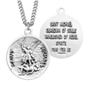 Saint Michael Round Sterling Silver Medal