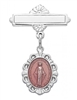 Miraculous Medal Baby Pin sterling silver