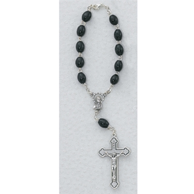 Black Bead Auto Rosary