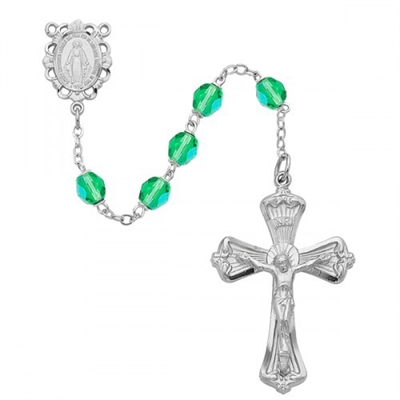 Birthstone rosary- August - Peridot 6MM Rosary