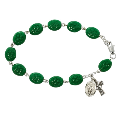 Green Celtic bracelet