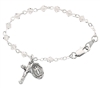 crystal Baptism Rosary Bracelet