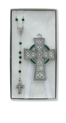 Celtic Crib Cross and Rosary