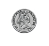 St. Christopher Round Pewter Visor Clip