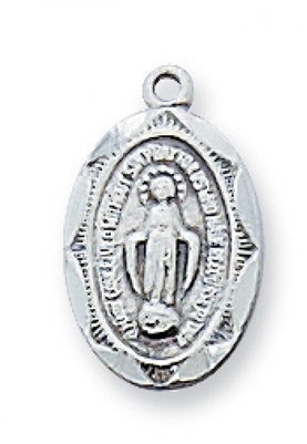 Miraculous Medal6Sterling  16" chain