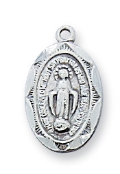 Miraculous Medal Pedant Sterling Silver
