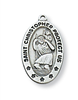 St Christopher Sterling Silver on 18" Chain