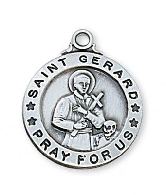 St. Gerard Sterling Silver on 20" Chain