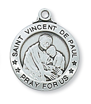 St. Vincent de Paul Sterling Silver 20" Chain