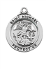 St. Michael Sterling Silver Medal on 20" Chain