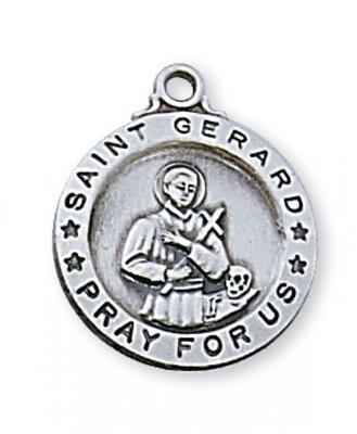 St. Gerard Sterling Silver on 18" Chain