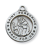 St. Peregrine Sterling Silver Medal on 18" Chain