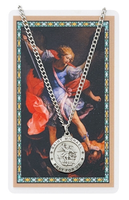 St.  Michael Patron Saint Medal/Prayer Card