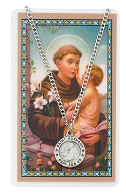 St.  Anthony Patron Saint Medal/Prayer Card