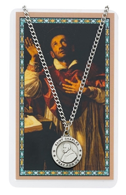 St. Charles Borromeo Patron Saint Medal/Prayer Card