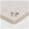 Silver Cross Earrings CZ