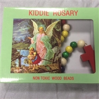 Kiddie Large Bead Wood Rosary