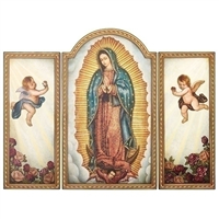 Our Lady of Guadalupe Wall Triptych Panel