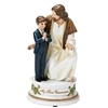 First Communion Statue Praying Boy with Jesus Musical