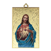 4" x 6" Gold Foil Sacred Heart of Jesus Mosaic Plaque