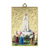 4" x 6" Gold Foil Our Lady of Fatima Mosaic Plaque