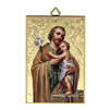 4" x 6" Gold Foil St Joseph Mosaic Plaque